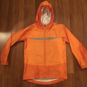 LL Bean Orange Rain Jacket Small